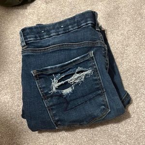 AE super high rise crop jeans curvy